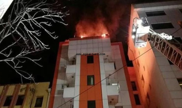 5 katlı otelde yangın paniği!