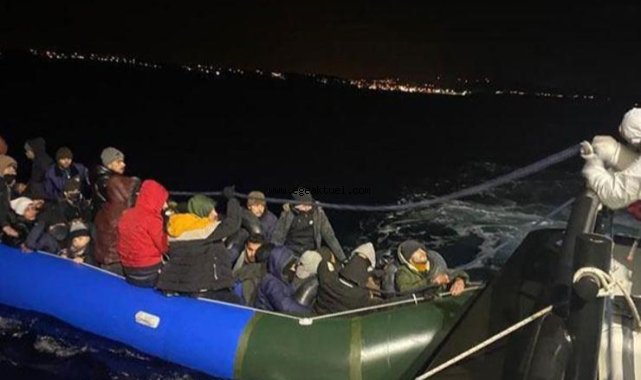 İzmir açıklarında 66 düzensiz göçmen kurtarıldı