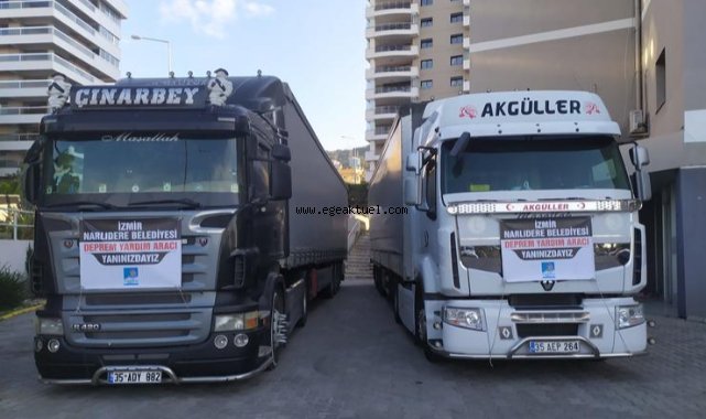 Narlıdere deprem bölgesine desteğini sürdürüyor