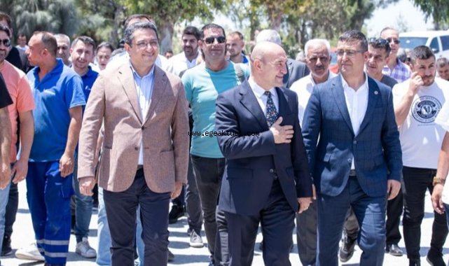 Başkan Soyer İZBETON işçilerinin bayram sofrasına konuk oldu