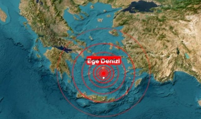 Ege Denizi'nde 5 büyüklüğünde deprem: İzmir'den de hissedildi!