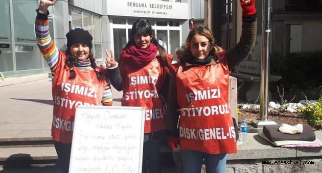 Bergamalı 3 kadın işçi; “Eyleme ara, direnişe devam”