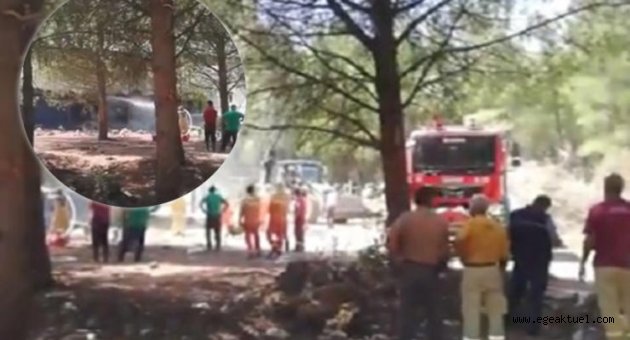 Buca Kaynaklar'da korkutan yangın