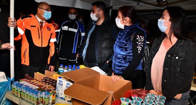 Çadır alanlarında iyilik noktaları kuruldu