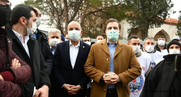 CHP İzmir'den Menemen'deki işçilere destek
