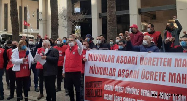 DİSK Ege Bölge Temsilciliği: Asgari ücret vergiden muaf olsun