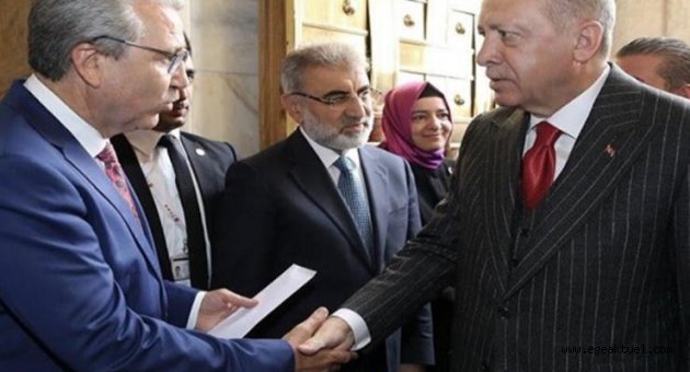 Ege Üniversitesi Rektörü, Cumhurbaşkanı Erdoğan'ı ziyaret etti