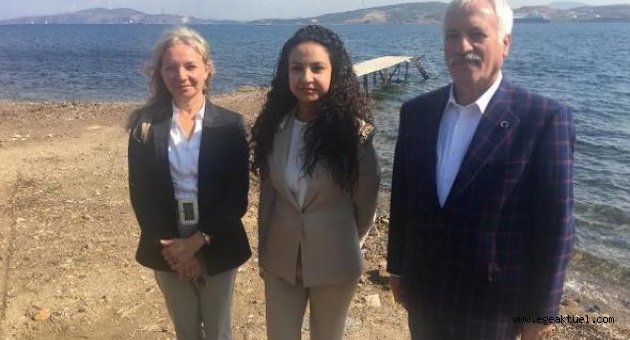 Foça'da petrolün aktığı deniz yüzme ve balık avlama için uygun hale getirildi