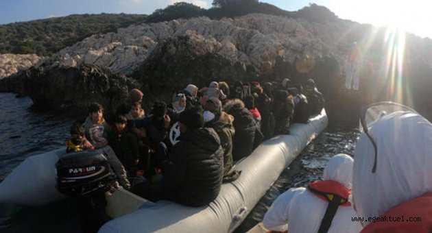İzmir'de 123 sığınmacı kurtarıldı