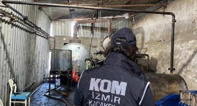 İzmir'de 16 bin 600 litre kaçak mazot ele geçirildi