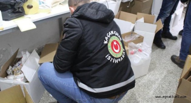 İzmir'de 21 ton sahte alkol ele geçirildi