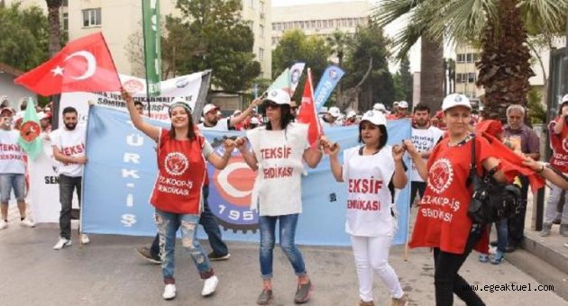 İzmir'de coşkulu 1 Mayıs kutlaması