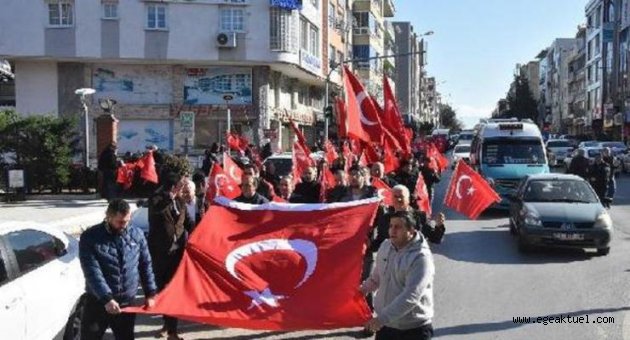 İzmir'de 'Zeytin Dalı Harekatı'na destek yürüyüşü