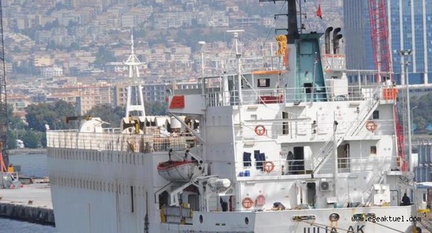 'Julia AK' adlı gemideki angusların tahliye işlemine başlandı