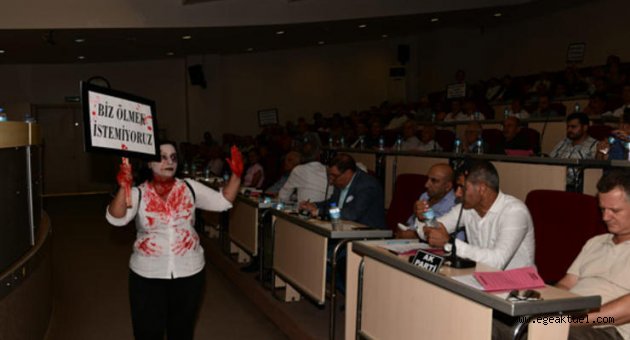 Meclis toplantısına bu eylem damga vurdu