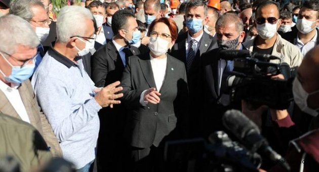 Meral Akşener depremin vurduğu İzmir'de