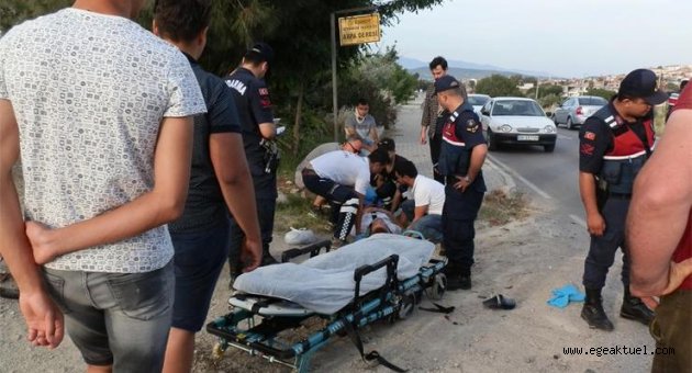 Motosiklet ile traktör çarpıştı