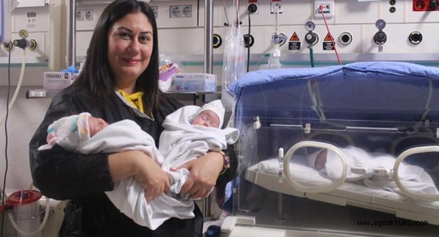 Prematüre hemşiresi prematüre üçüz doğurdu