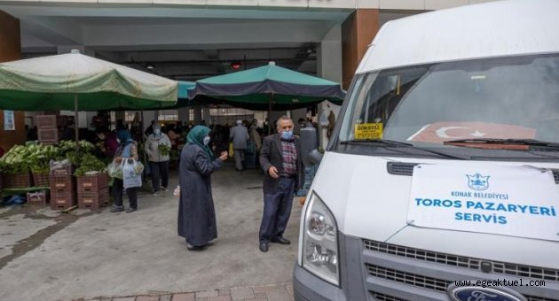 Toros Kapalı Pazaryerine ulaşıma ücretsiz servis çözümü